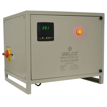 Servo Stabilizer 5 KVA to 10 KVA for Electric cars, Dental Chair, Small House/Bunglow, Air Cooled - Gelco Electronics Pvt. Ltd.